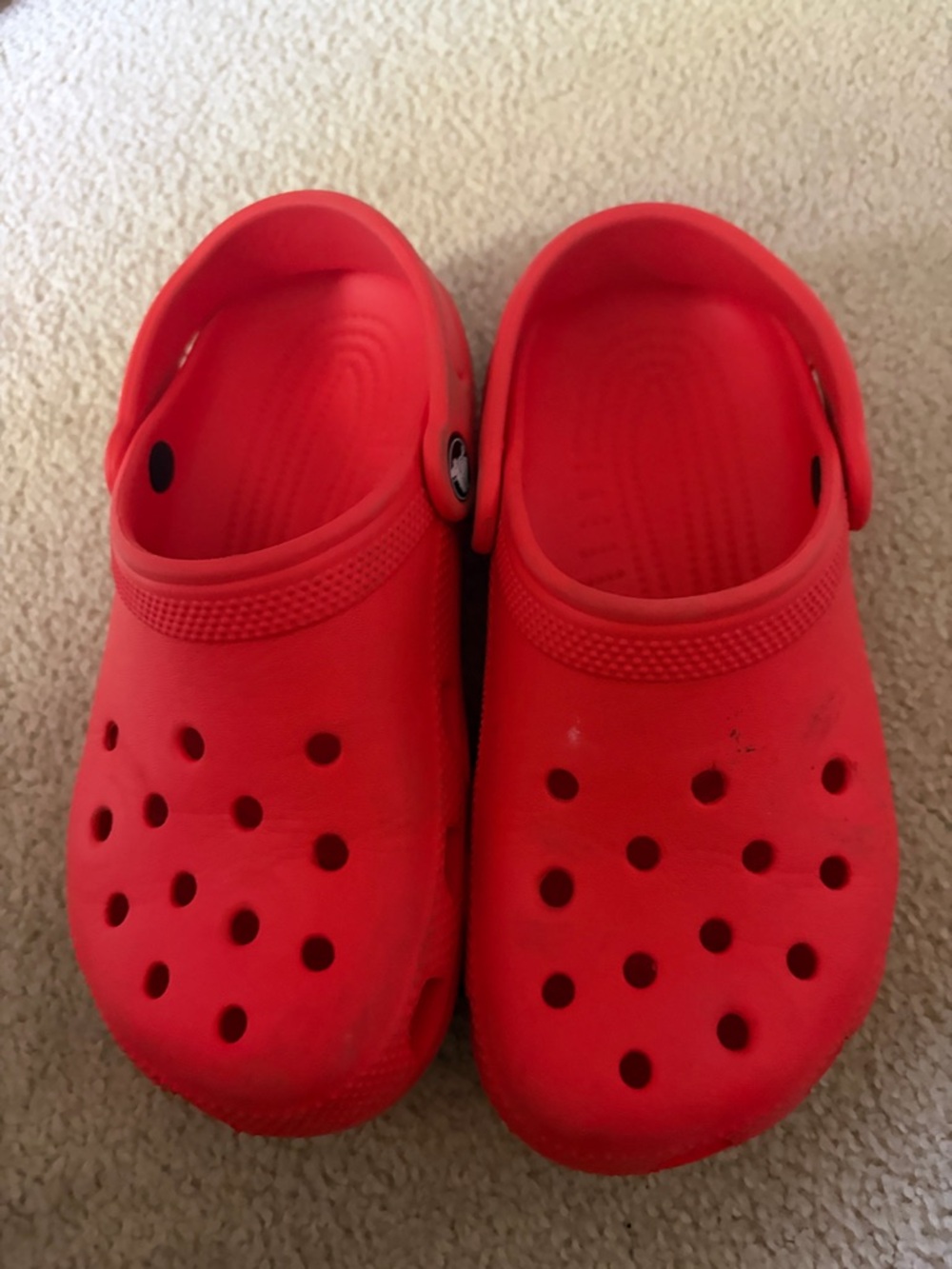 CROCS Kids Red Classic Clog Sandals